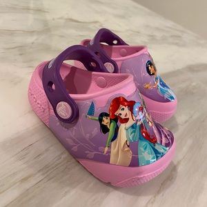 Disney princesses light up crocks slip on